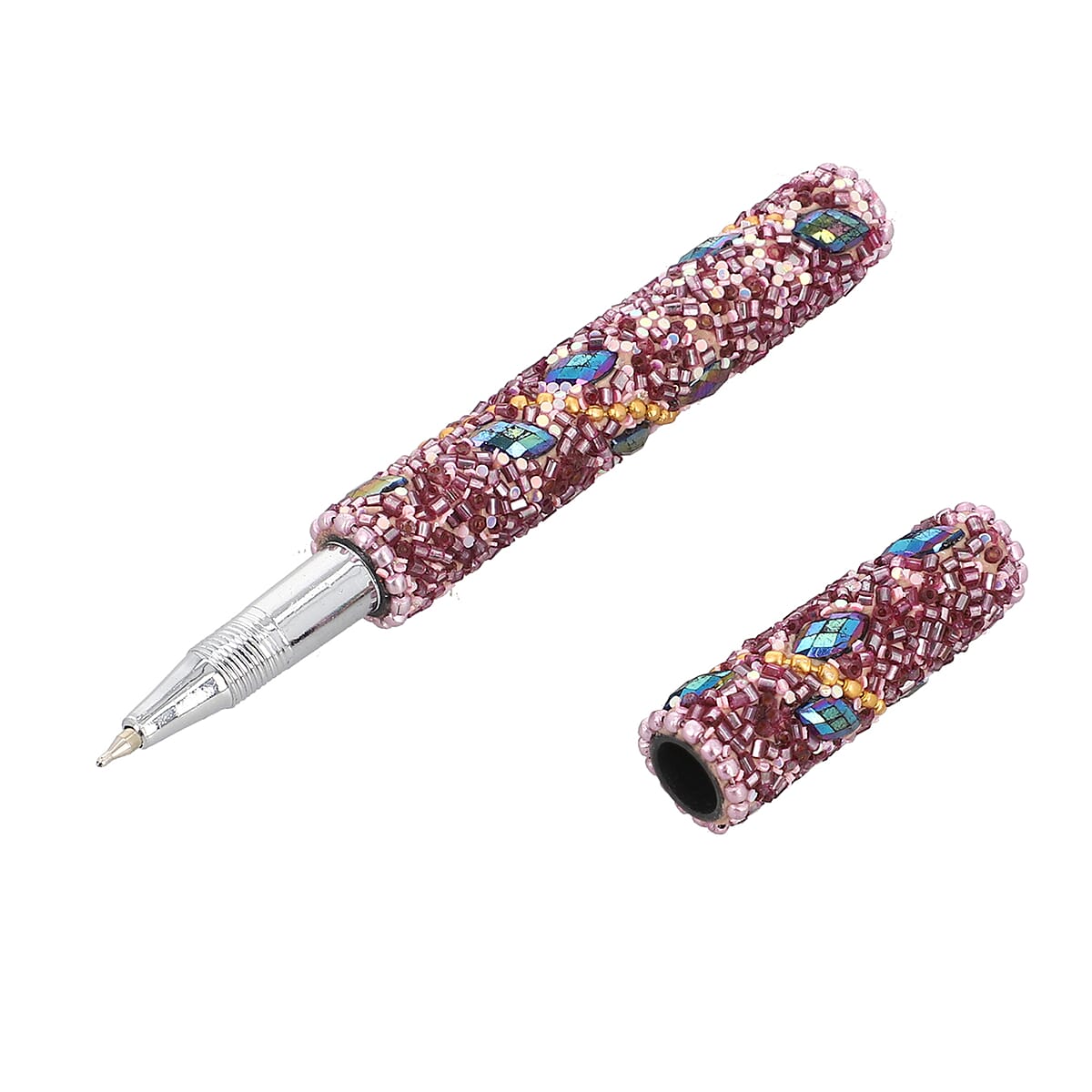 Set of 3 Pink Color Blink Pens, Key Chain Pen and Pearl Pen image number 5