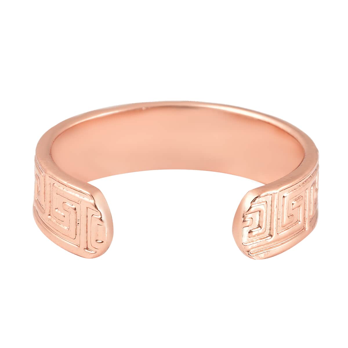 Magnetic By Design Greek Key Pattern Open Shank Ring in Rosetone (Fits Sizes 6-8) image number 5