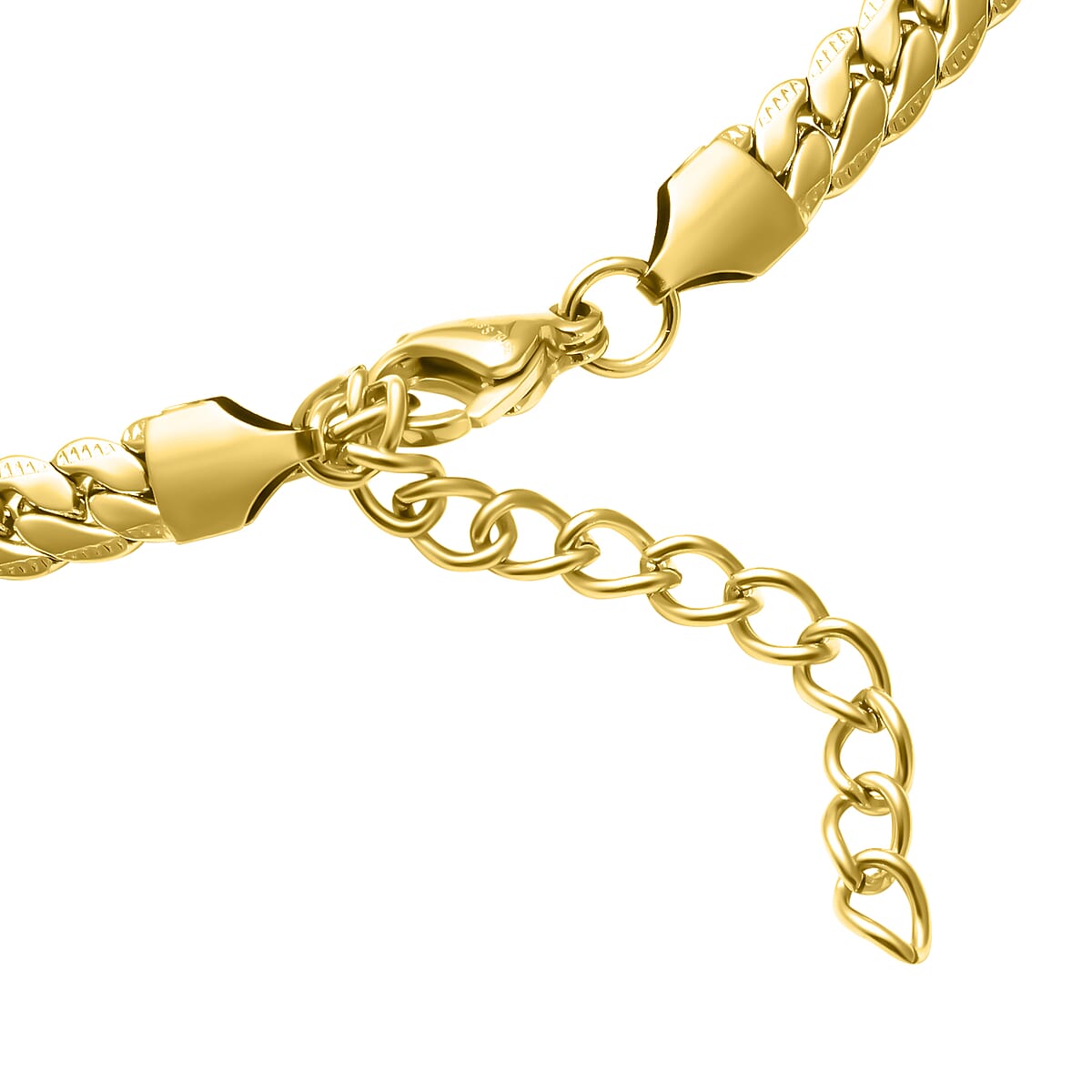 Curb Chain Necklace 24-26 Inches in ION Plated YG Stainless Steel image number 2
