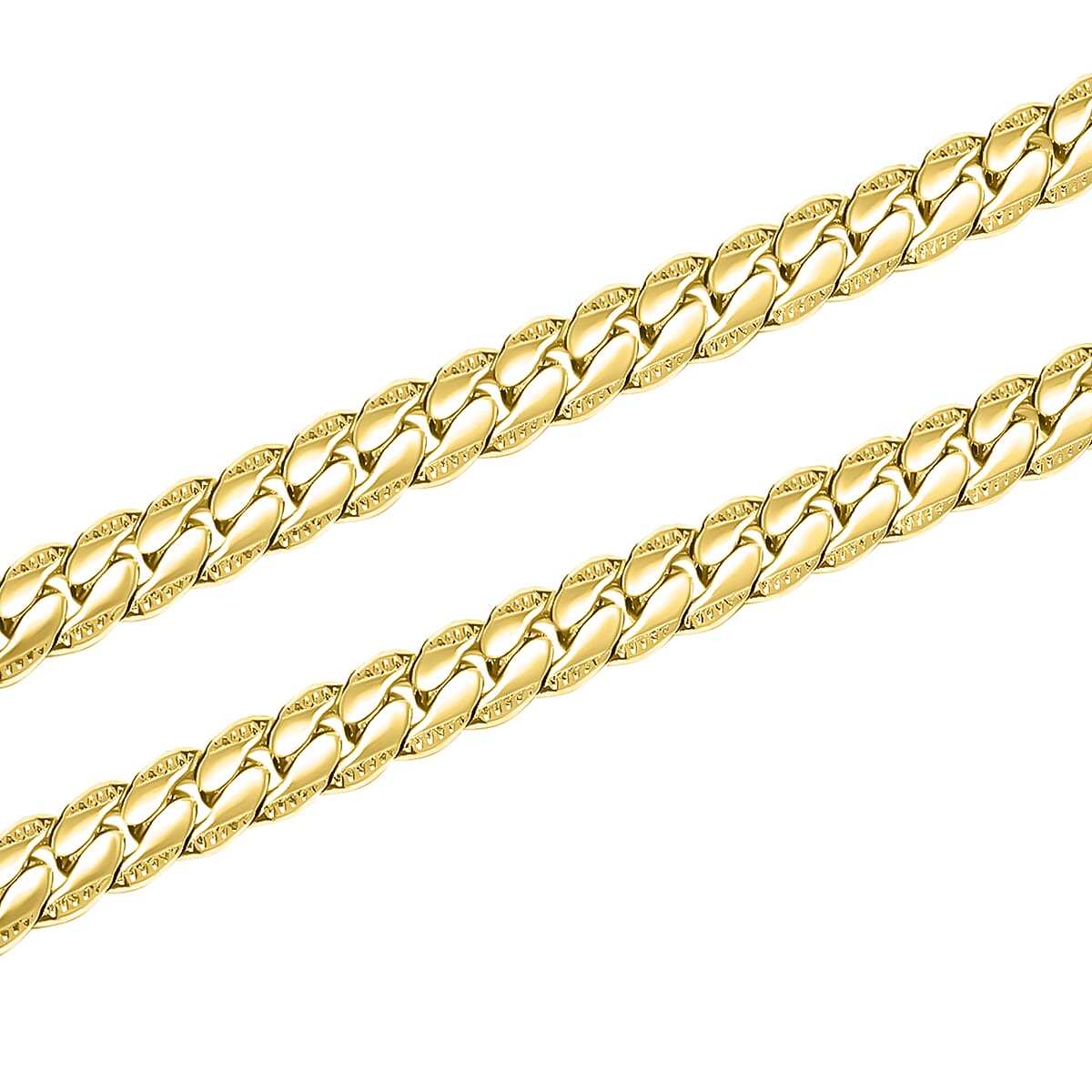 Curb Chain Necklace 24-26 Inches in ION Plated YG Stainless Steel image number 3