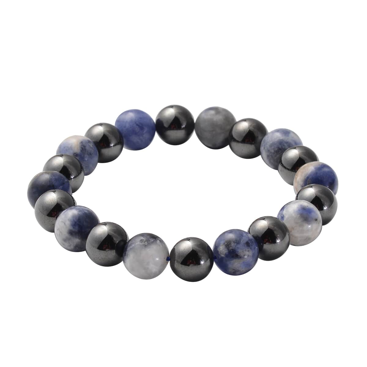 Magnetic By Design Sodalite, Magnetised Hematite Beaded Stretch Bracelet 202.00 ctw image number 0