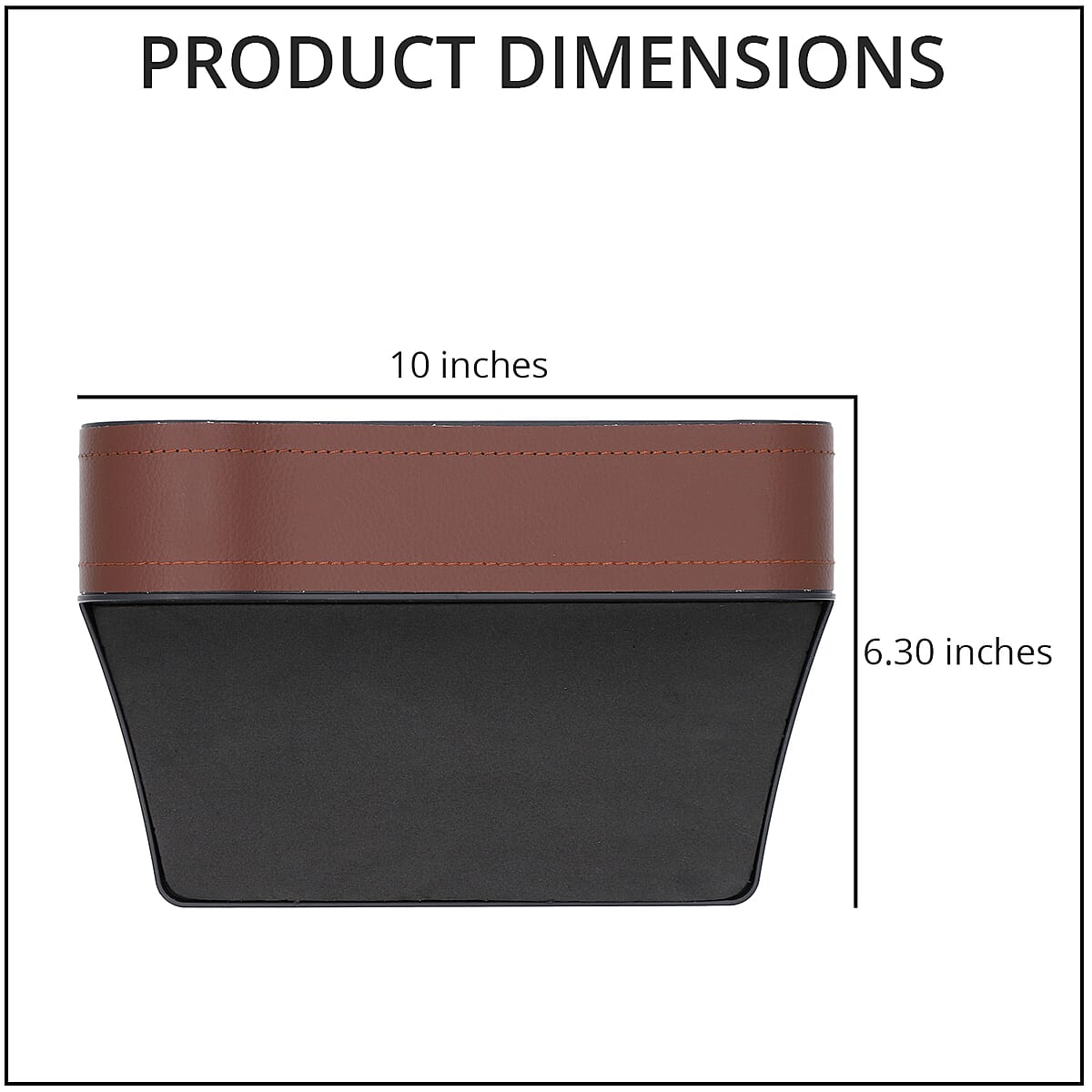 Set of 2 Durable, Multi-functional, Brown Car Seat Gap Filler With Cup Holder, Fits all Cars, Flexible and Abrasion Resistant image number 3