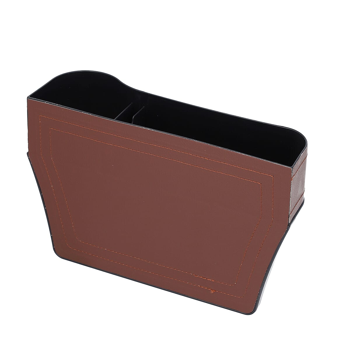 Set of 2 Durable, Multi-functional, Brown Car Seat Gap Filler With Cup Holder, Fits all Cars, Flexible and Abrasion Resistant image number 6