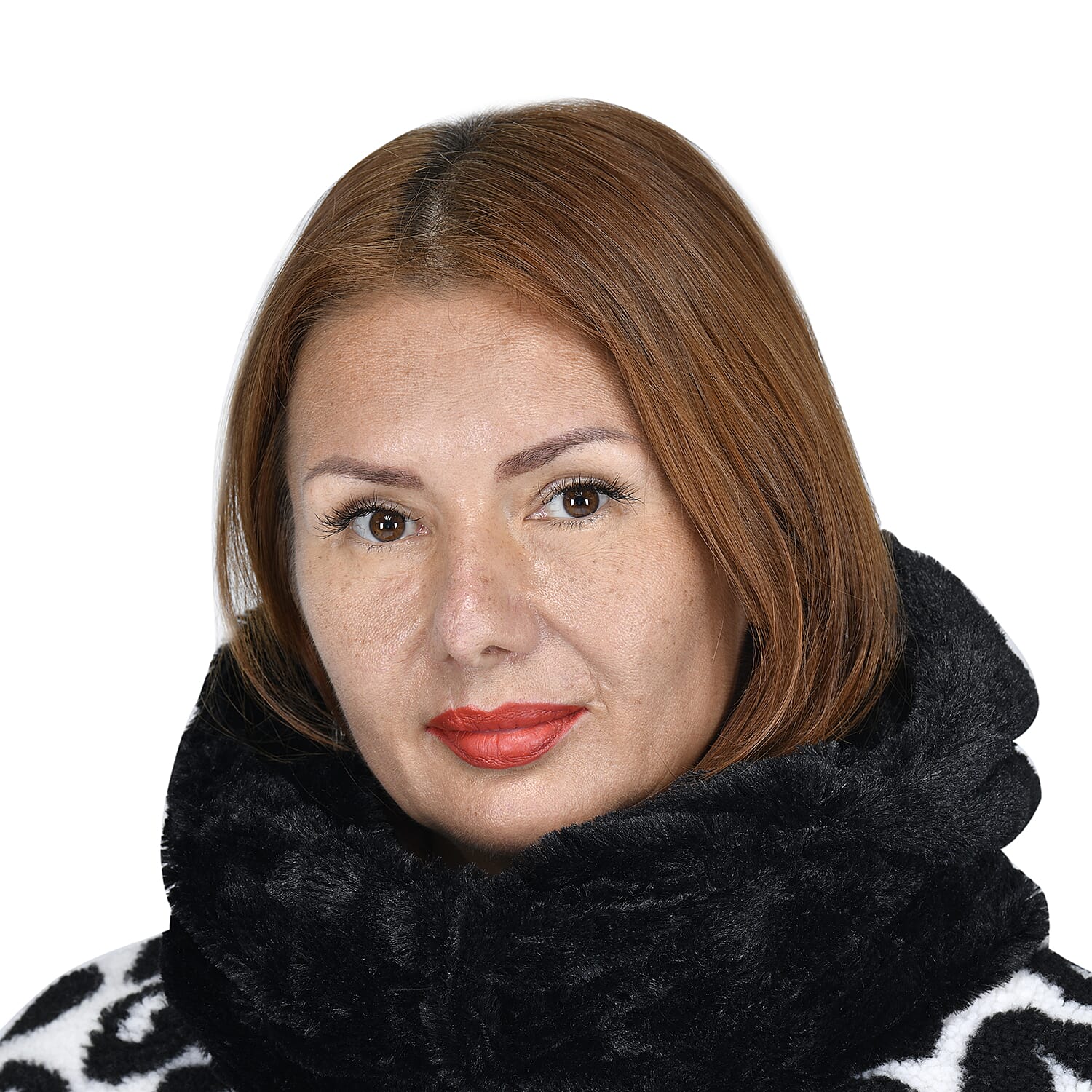 Passage 2in 1 Black Hoodie Polyester Scarf