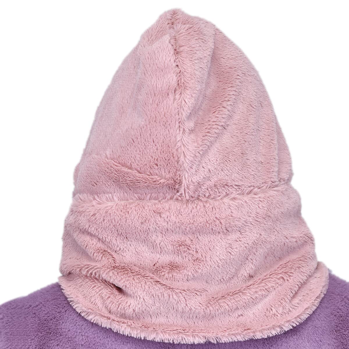 Passage 2in 1 Pink Hoodie Polyester Scarf image number 1
