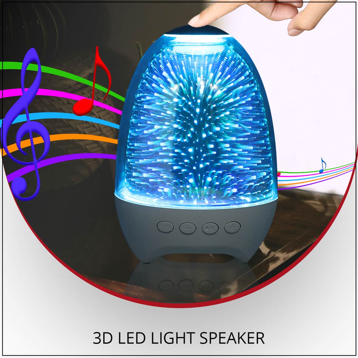 Ocean Theme 3D LED Light Speaker (Battery:2000mAH included) image number 1