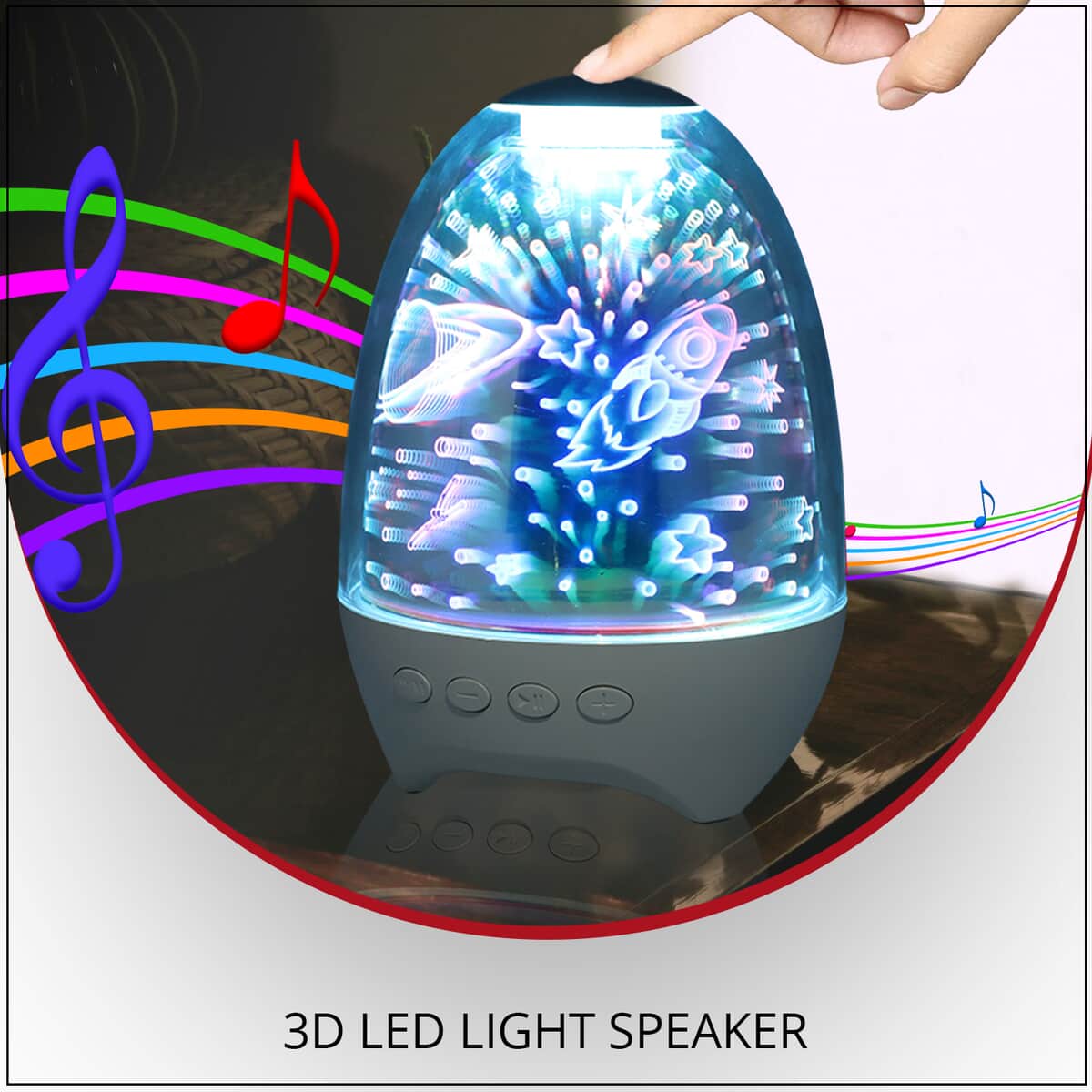 Star Theme 3D LED Light Speaker (Battery:2000mAH included) image number 1