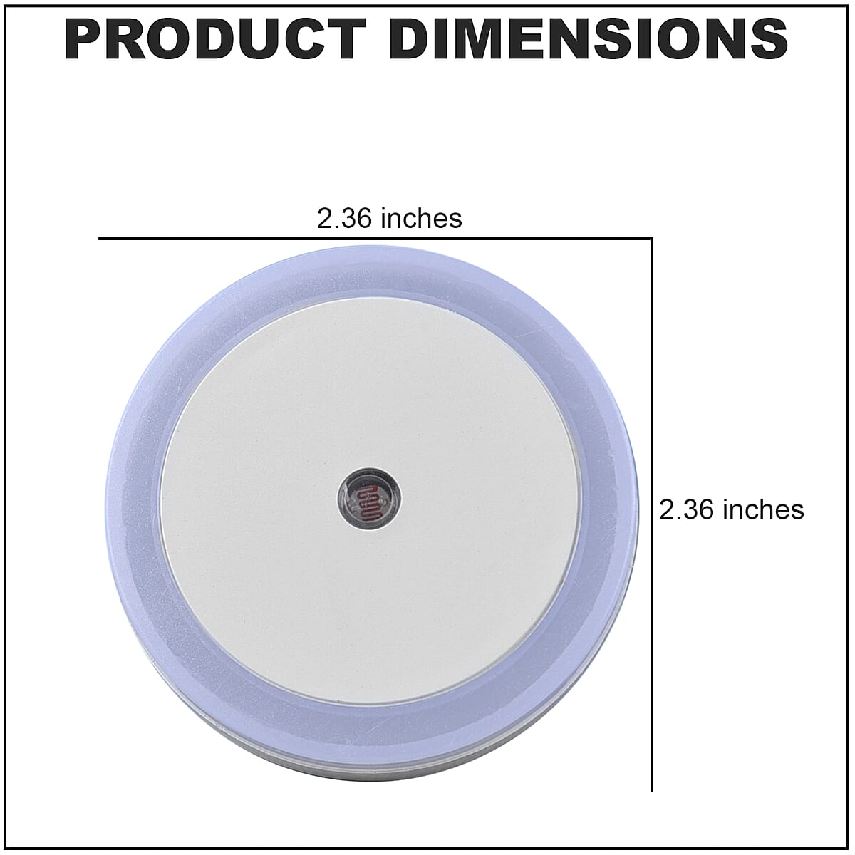 Set of 6 White Round Plug-in Night LED Light with Sensitive Light Sensor image number 3