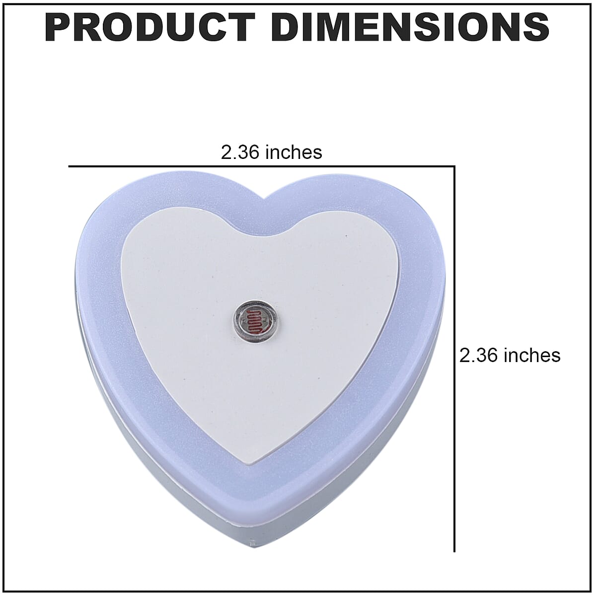 Set of 6 White Heart-Shaped Plug-in Night LED Light with Sensitive Light Sensor image number 3