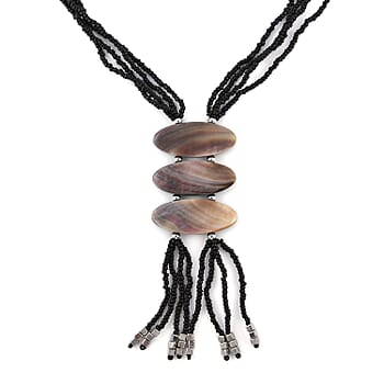 Black & Grey Shell Pearl Seed Bead - Product card gallery slide 3 (10176813039929)
