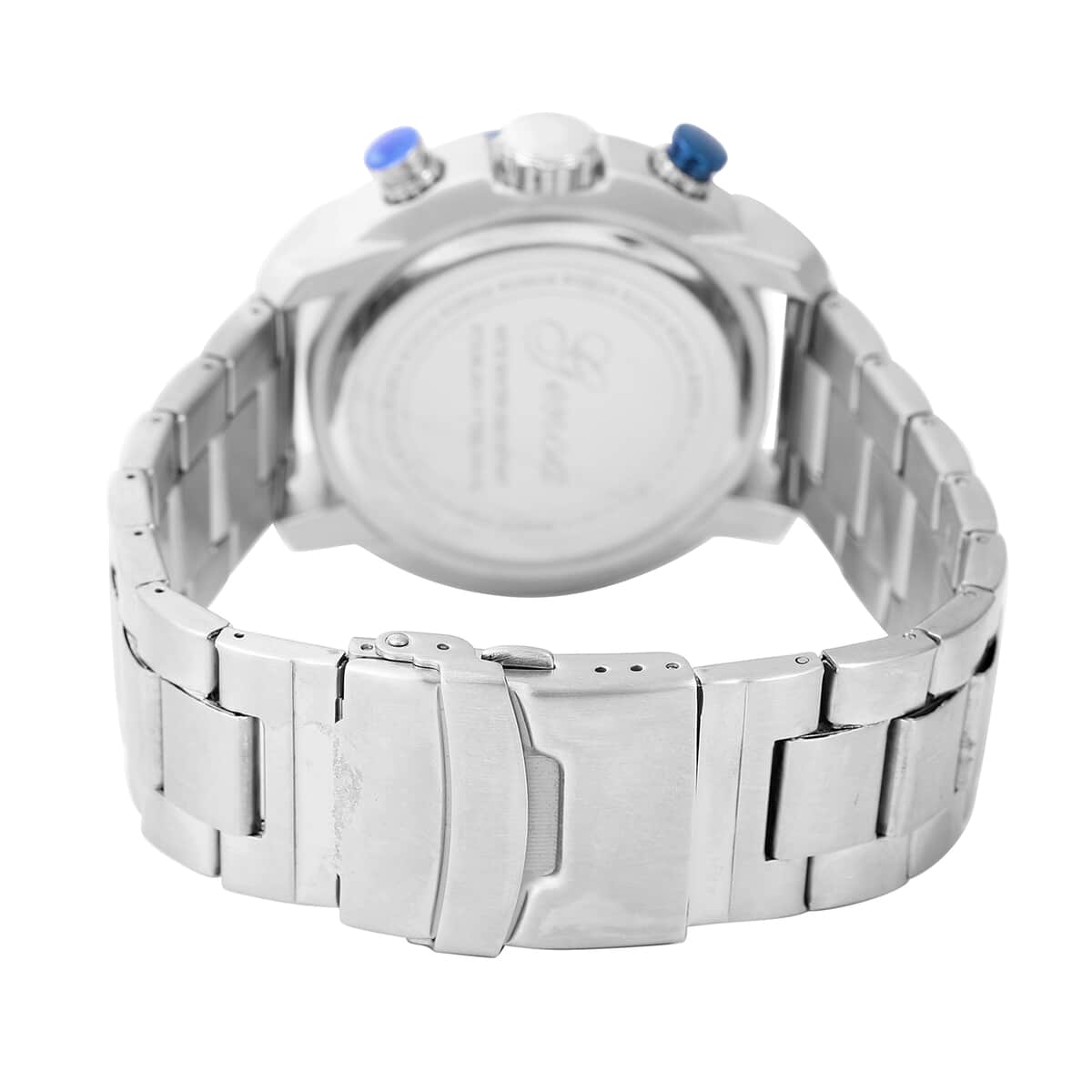 GENOA Multi-Functional Quartz Movement Watch with Blue Dial & Stainless Steel Strap (49.5 mm) image number 4