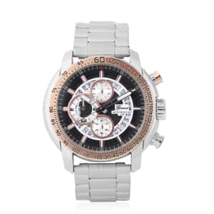 Genoa Multi-Functional Quartz Movement Watch with Gray Dial & Stainless Steel Strap (49.5 mm)