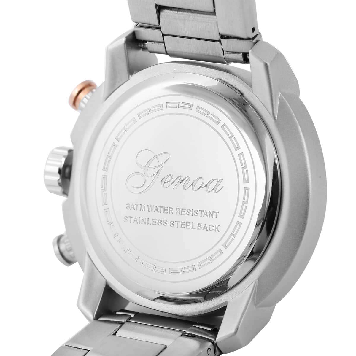 Genoa Multi-Functional Quartz Movement Watch with Gray Dial & Stainless Steel Strap (49.5 mm) image number 5