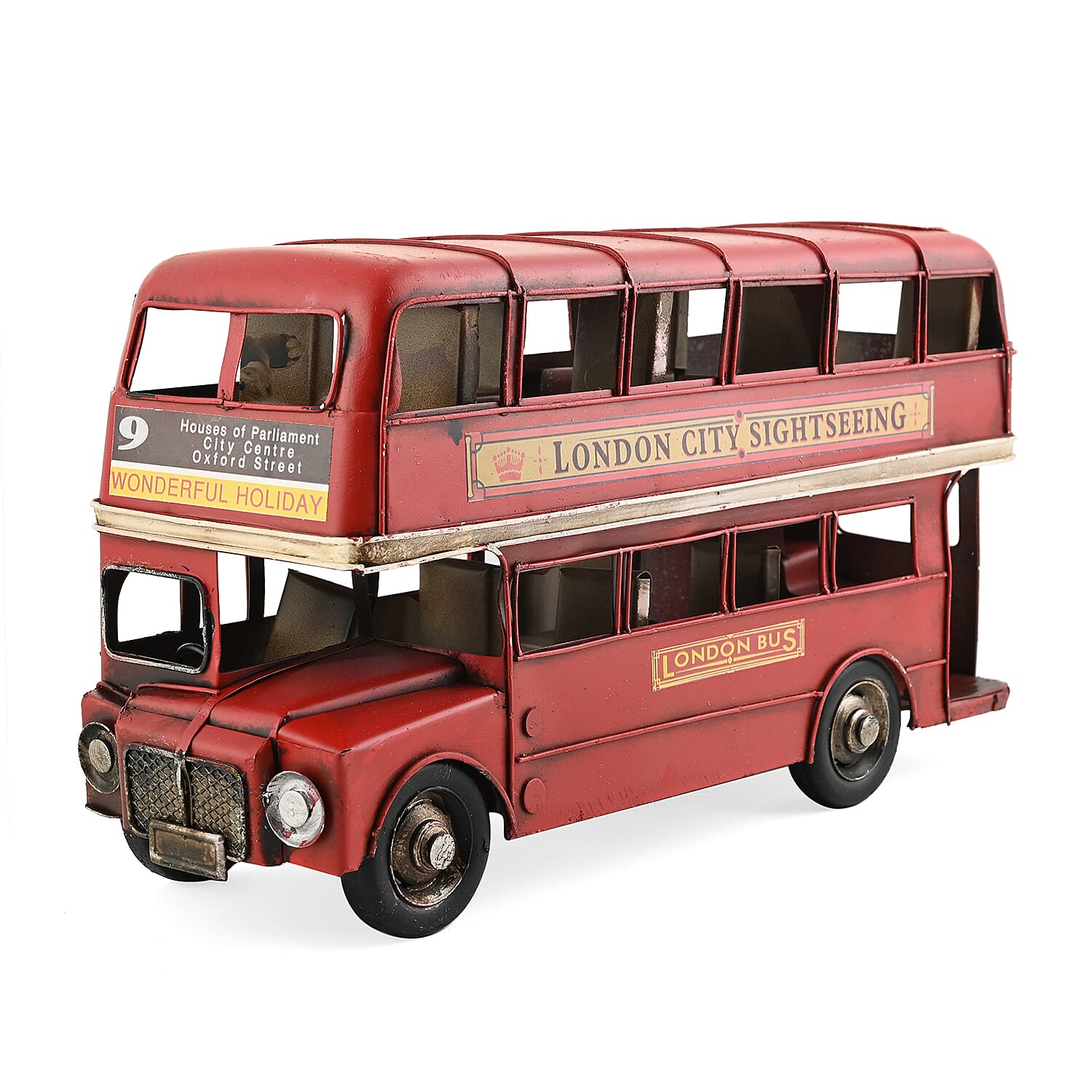 Double Decker Bus Metal Ornament