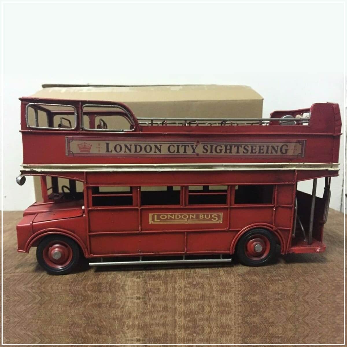 Double Decker Bus Metal Ornament image number 1