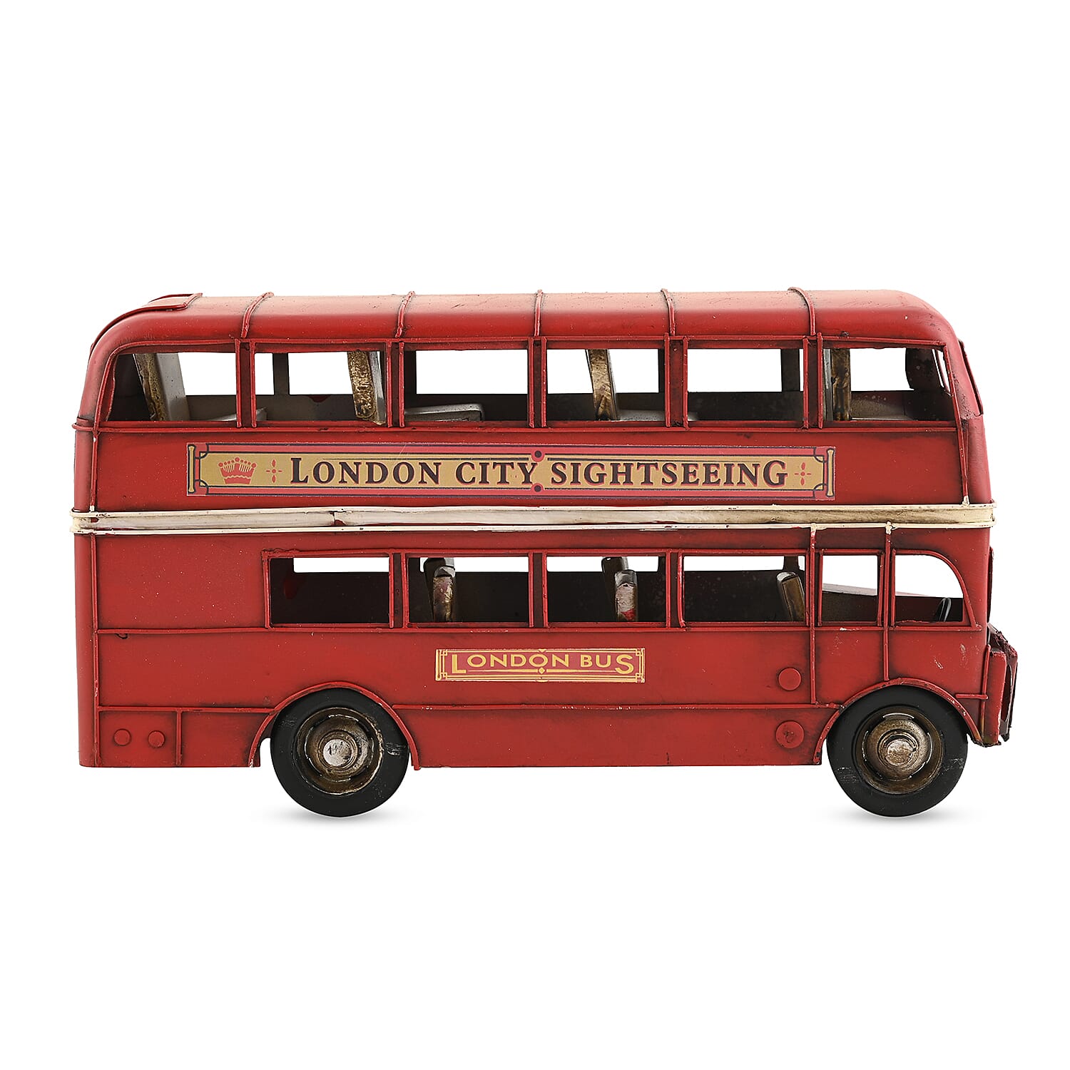 Double Decker Bus Metal Ornament