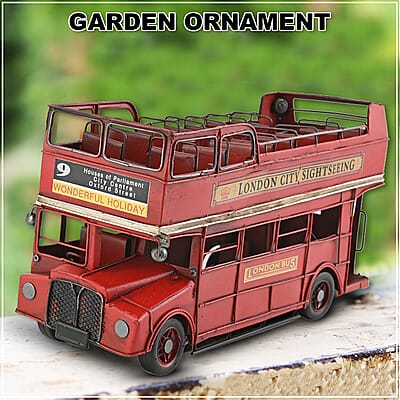 Open Top Bus Metal Ornament