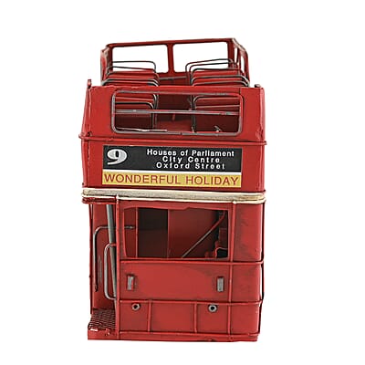 Open Top Bus Metal Ornament