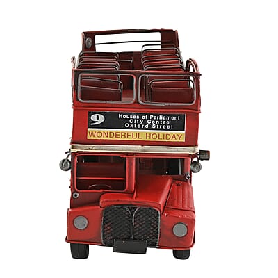 Open Top Bus Metal Ornament