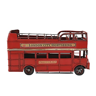 Open Top Bus Metal Ornament
