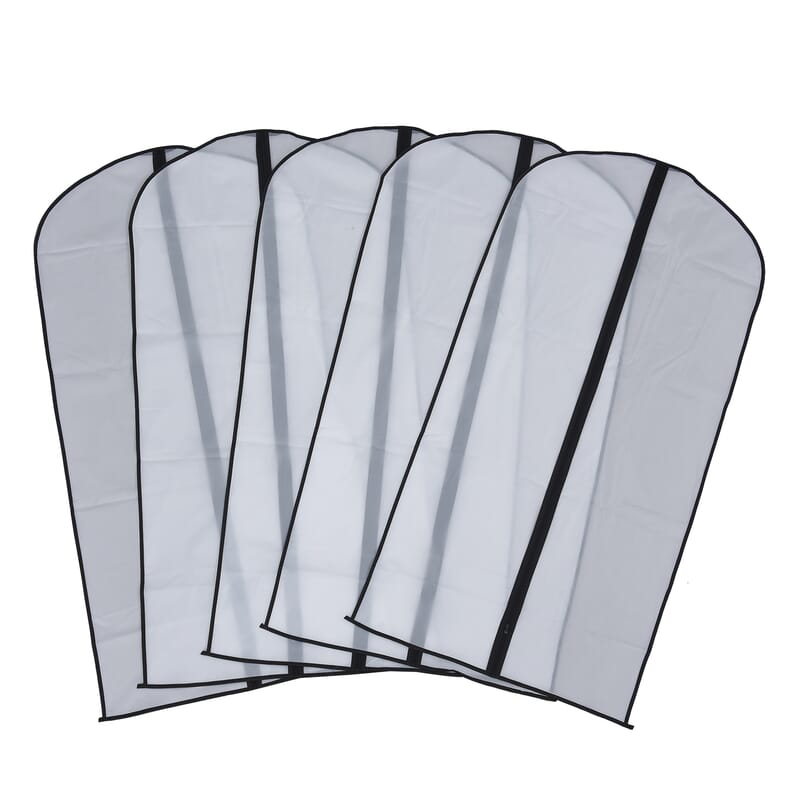 Set of 5 Dustproof Garment Bag with Zipper