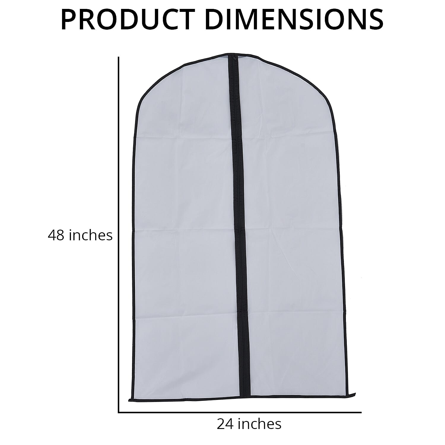 Set of 5 Dustproof Garment Bag with Zipper