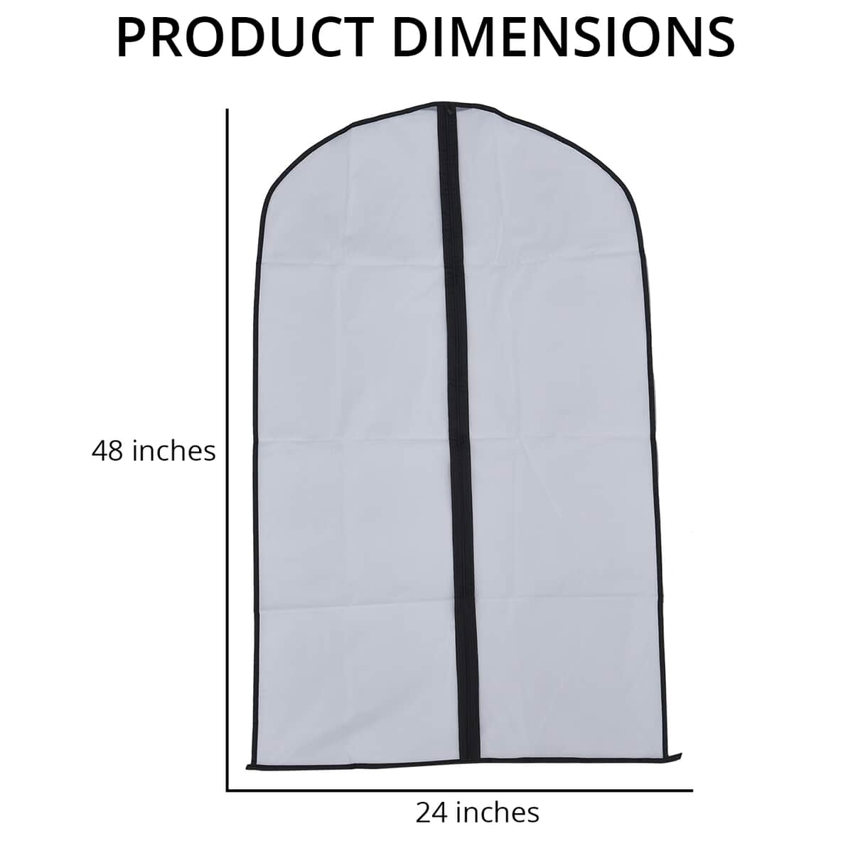 Set of 5 Dustproof Garment Bag with Zipper image number 3