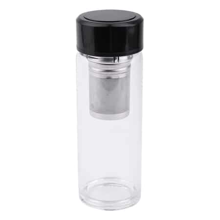 Elite Shungite Filter Infuser and Temperature Sensor Smart Water Bottle (LED Display, Long Filter) - Black image number 0