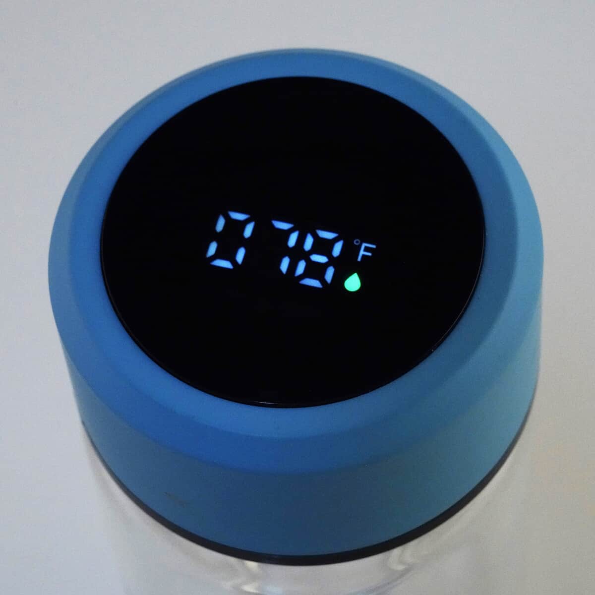 Elite Shungite Filter Infuser and Temperature Sensor Smart Water Bottle (LED Display, Long Filter) - Blue image number 2