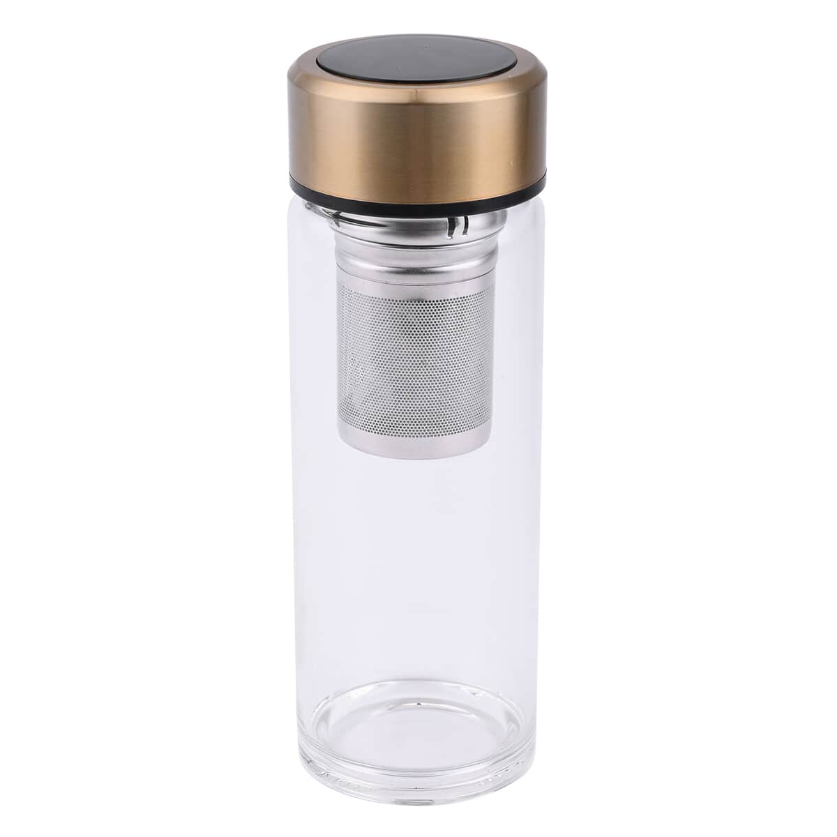 Elite Shungite Filter Infuser and Temperature Sensor Smart Water Bottle (LED Display, Long Filter) - Gold image number 0