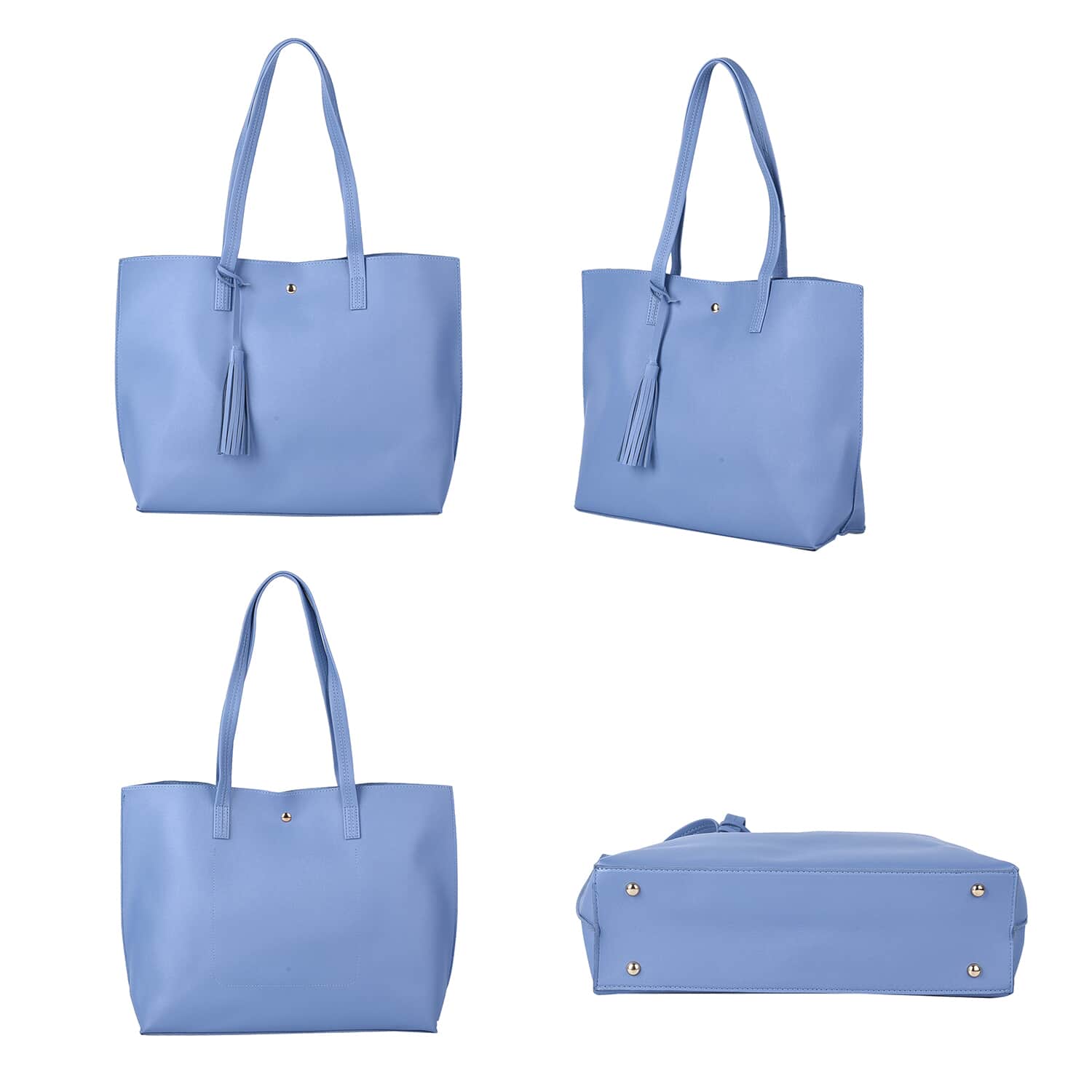 Buy Passage Blue Women's Soft Faux Leather Tote Shoulder Bag with