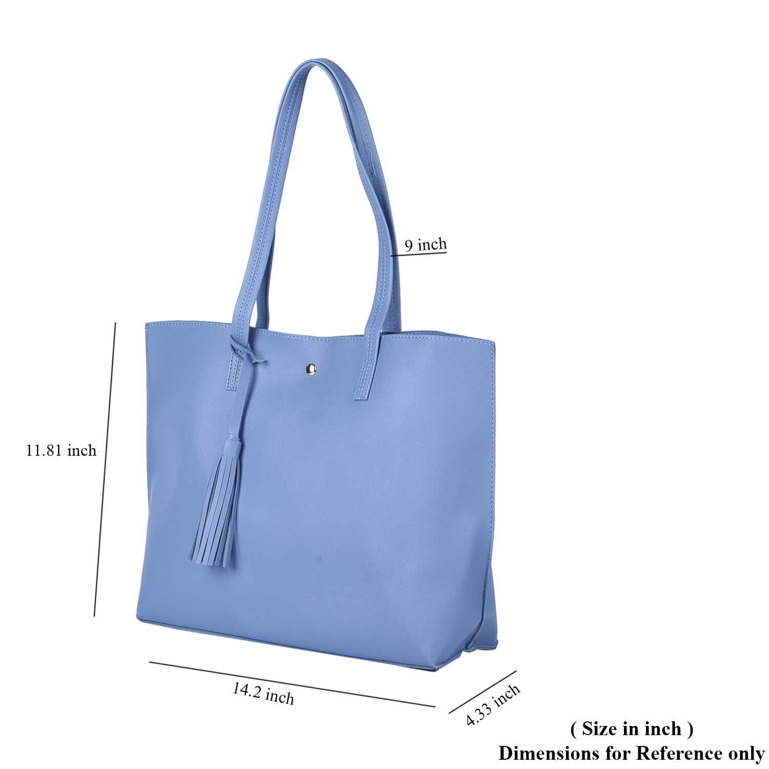 Buy Passage Blue Women's Soft Faux Leather Tote Shoulder Bag with