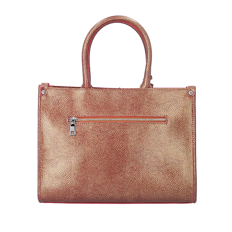 Metallic Brown Crocodile Pattern Genuine Leather Convertible Bag with Detachable Shoulder Strap , Leather Handbag , Crossbody Bag , Purse , Leather Bag for Women