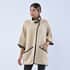 Passage Cream Knit Oversized Coat For Women with Stand Collar and Buckle - S/M image number 0