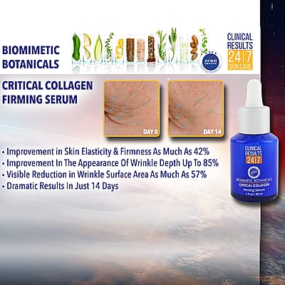 Clinical Results NASA 3D-Biomimetic Botanicals Collagen Serum 1oz
