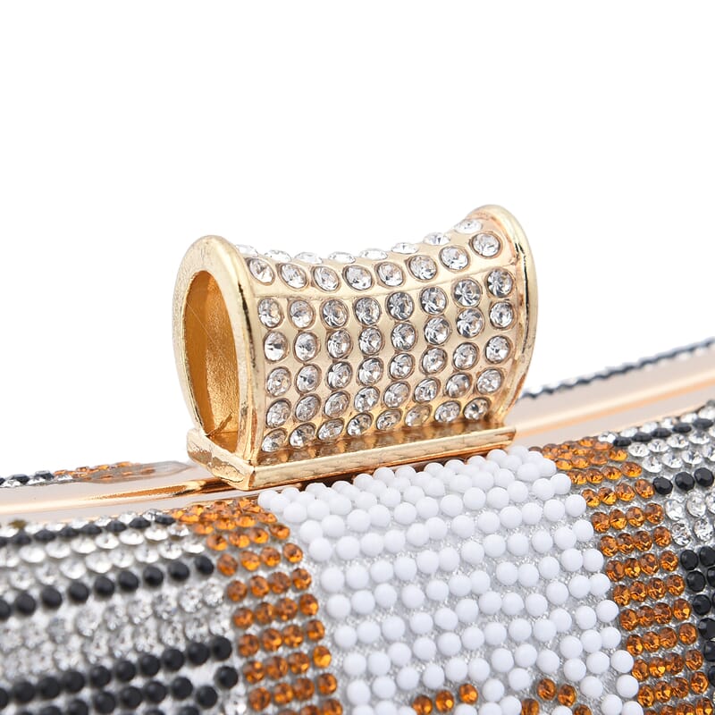 Black Crystal Dollar Shape Clutch Bag for Women with Detachable Chain Strap | Women Purse | Designer Bags | Ladies Purse | Handbags for Women