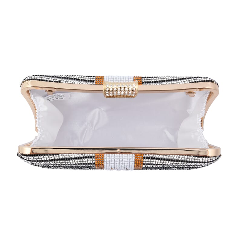 Black Crystal Dollar Shape Clutch Bag for Women with Detachable Chain Strap | Women Purse | Designer Bags | Ladies Purse | Handbags for Women