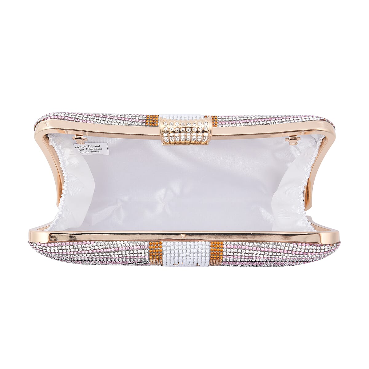 Pink Crystal Dollar Shape Clutch Bag for Women with Detachable Chain Strap | Women Purse | Designer Bags | Ladies Purse | Handbags for Women image number 5