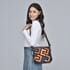 CHAOS BY ELSIE Multi Color Fret Pattern Genuine Leather Crossbody Bag with Shoulder Strap (9.84"x3.15"x8.27") image number 1