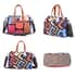 CHAOS BY ELSIE Multi Solid Color Fret Pattern Genuine Leather Convertible Tote Bag with Handle and Shoulder Straps (11.4"x4.72"x9.45") image number 3