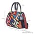 CHAOS By Elsie Multi Shining Color Fret Pattern Genuine Leather Convertible Tote Bag with Handle and Shoulder Straps image number 6