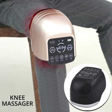 Buy Black Electric USB Rechargeable Heated Vibration Knee Massager with Air  Compression And Adjustable Straps at ShopLC.