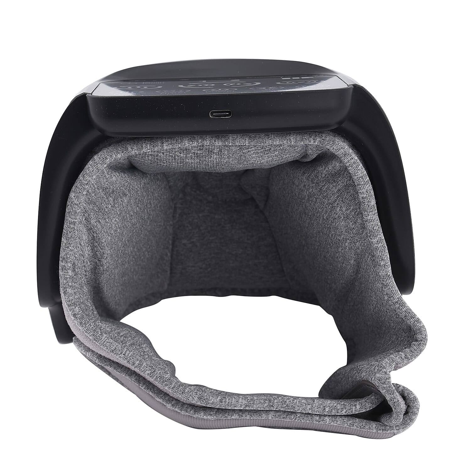 Black Electric USB Rechargeable Heated Vibration Knee Massager with Air Compression And Adjustable Straps