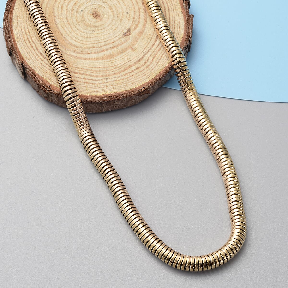 Round Snake Chain Necklace (24 Inches) in ION Plated RG Stainless Steel (25.90 g) image number 1