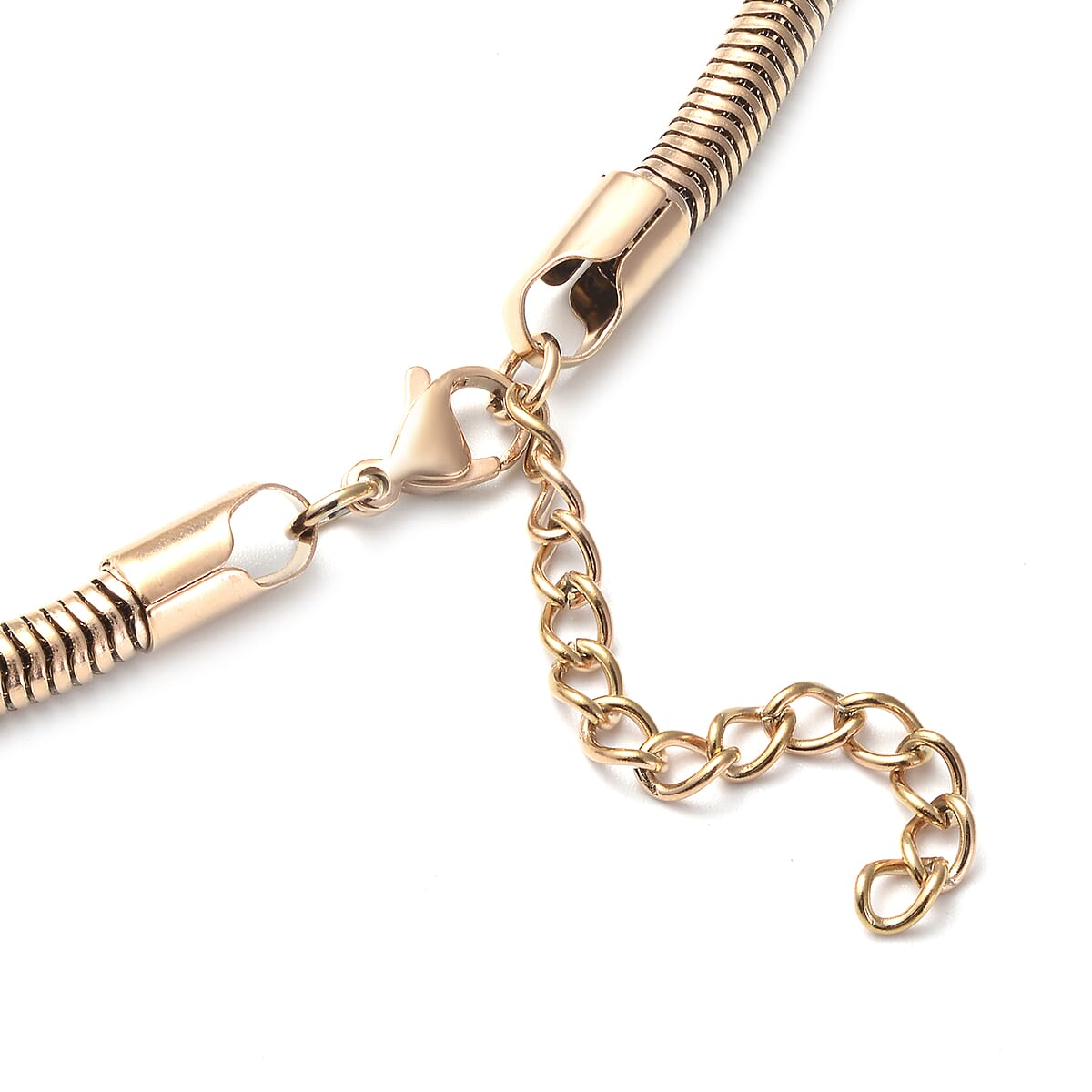 Round Snake Chain Necklace (24 Inches) in ION Plated RG Stainless Steel (25.90 g) image number 3