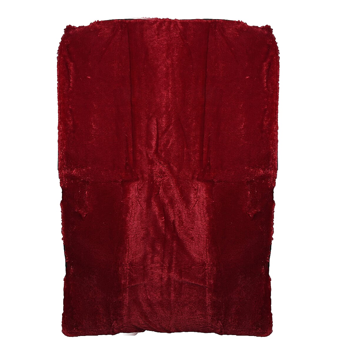 Faux Fur Rug with Anti Slip Base - Maroon image number 4
