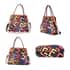 CHAOS BY ELSIE Multi Color Fret Pattern Genuine Leather Convertible Tote Bag with Handle and Shoulder Strap image number 3