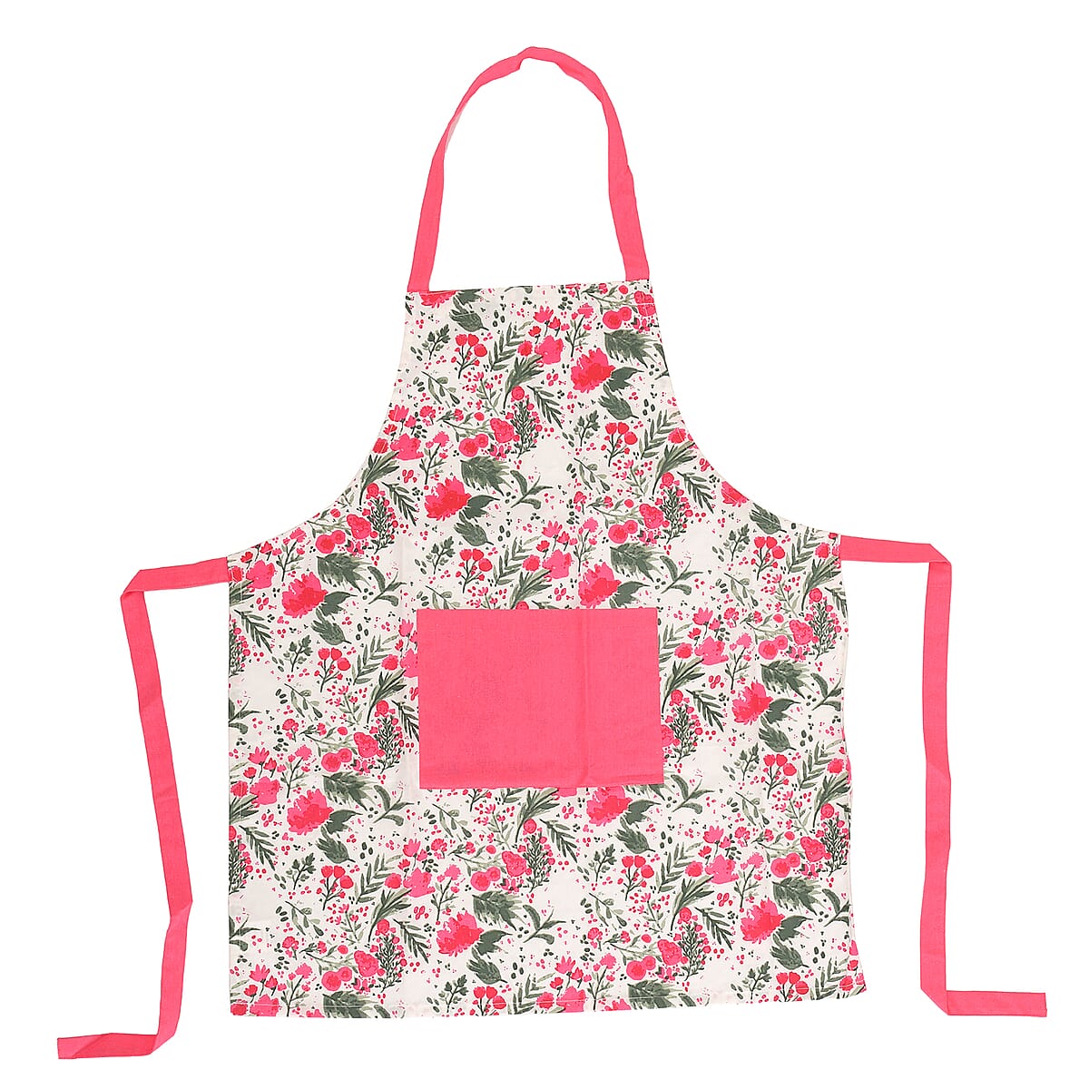 Set of 4 Pink & Green Apron, Glove, Pot Holder & Kitchen Towel image number 3