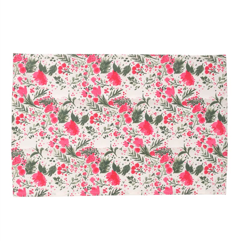 Set of 4 Pink & Green Apron, Glove, Pot Holder & Kitchen Towel