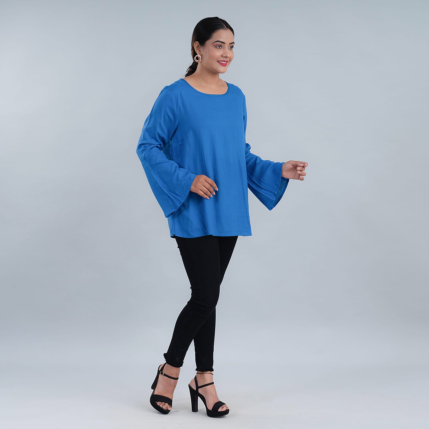 Bell Sleeves Solid Top